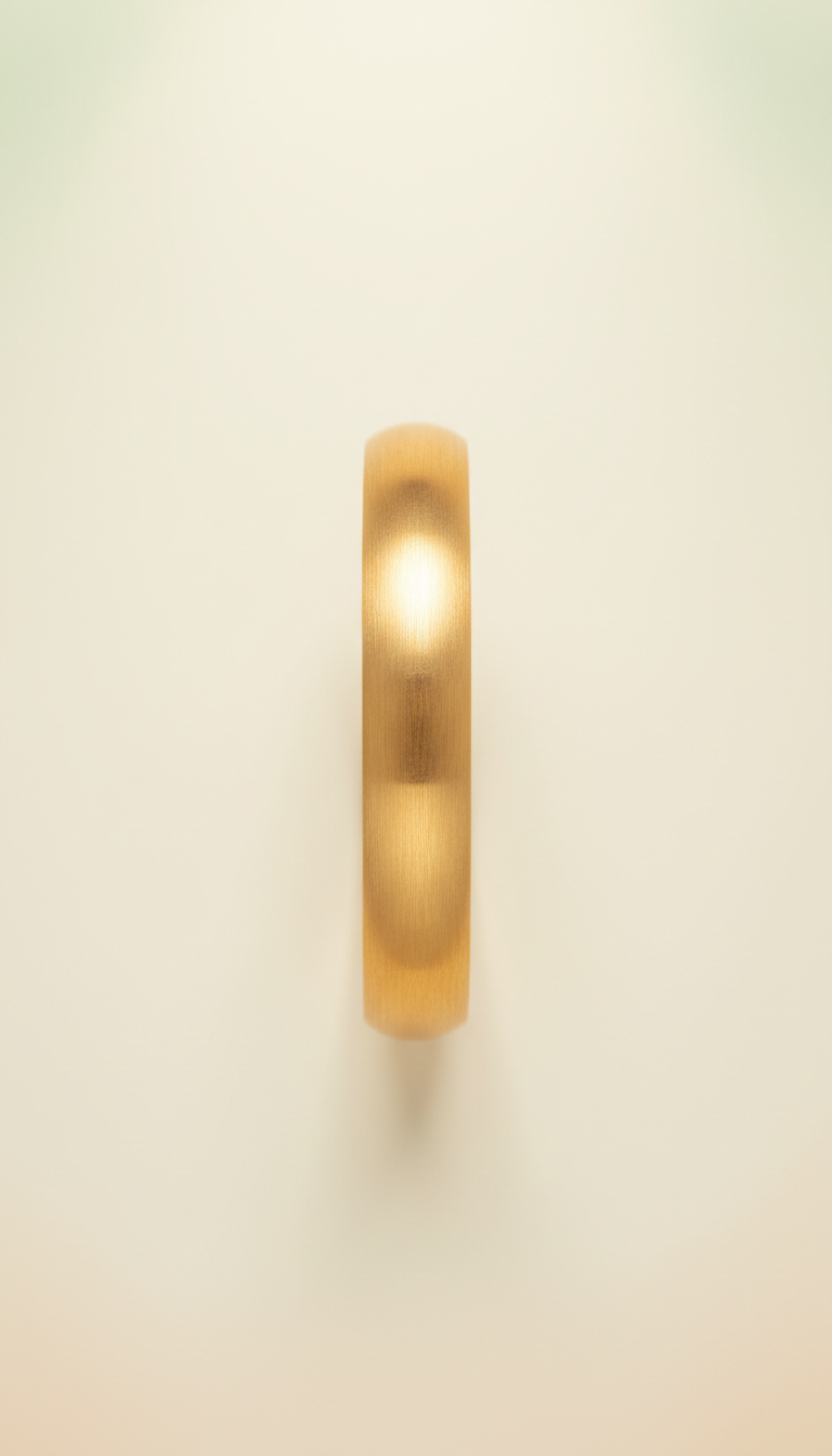 Brushed Gold Bangle Bracelet Adjustable