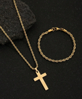 Cross Pendant Necklace And Bracelet