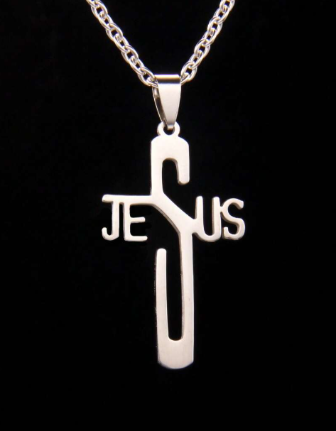 Jesus Cross Stainless Steel Necklace